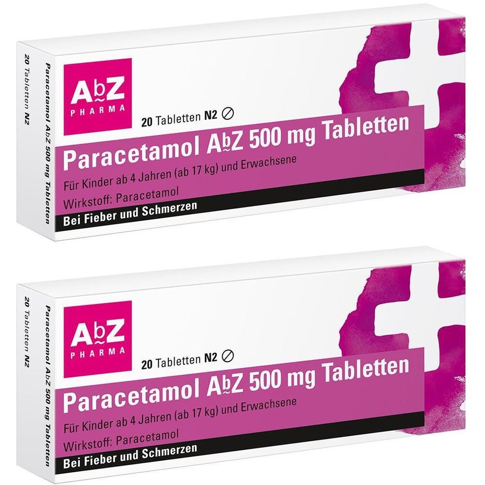 Paracetamol AbZ 500 mg Tabletten x2 2x20 St