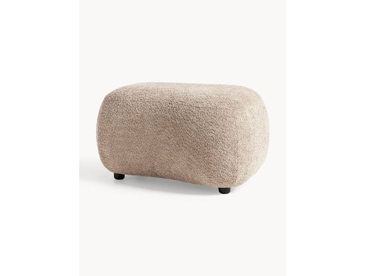 Hocker Alba aus Teddy-Bouclé