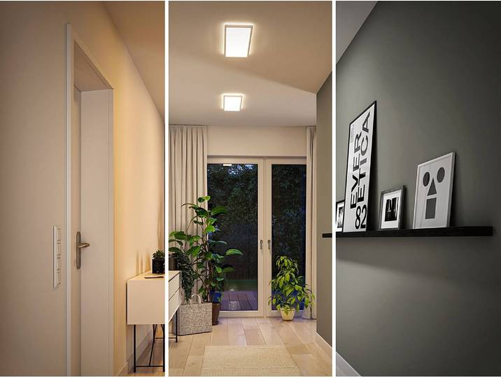 Plafonnier Atria Shine Panel 58 x 2 x 20cm Blanc Polycarbonate LED Module LED