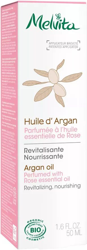 Melvita - Argan Oel mit ätherischem Rose, Arganöl mit ätherischem Rosenöl, 50 ml