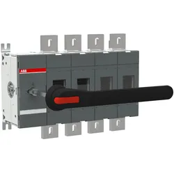 ABB OT1000EP04P Erdungsschalter 4-polig mit Griff und Welle Icw/1 Schließer 50 kA, Icw/0,25s 50 kA, Icm 92 kA 1SCA118452R1001