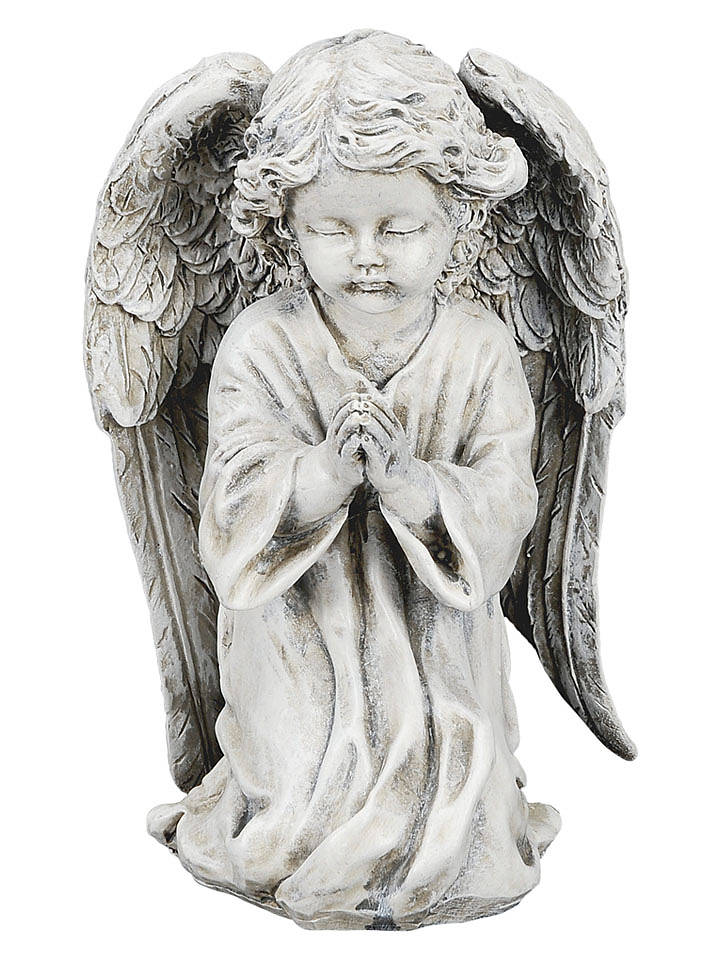 POSIWIO Dekofigur "Engel" in Grau - (H)15 cm - onesize