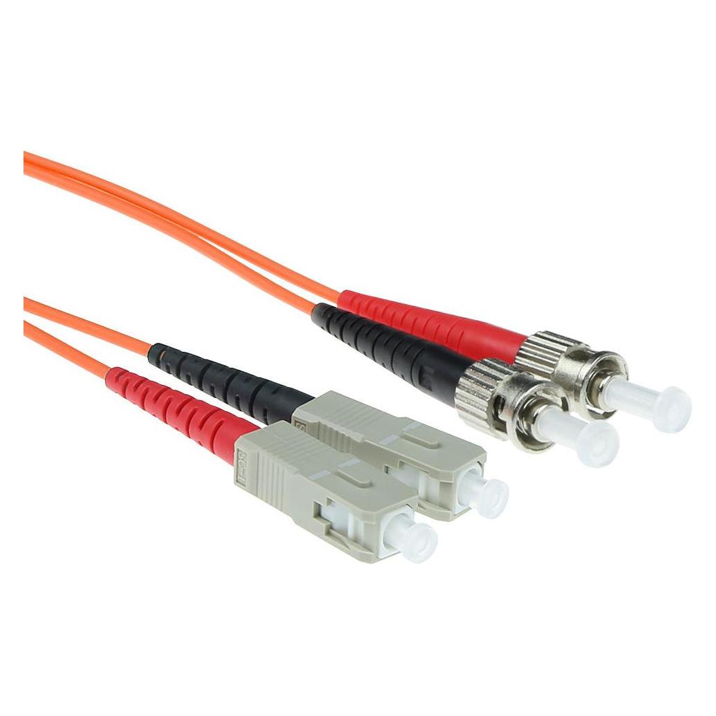 ACT 20 meter LSZH Multimode 62.5/125 OM1 fiber patch cable duplex with ST and SC connectors (20 m) (RL2020)