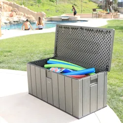 Lifetime Kunststoff Kissenbox "Premium", Polsteraufbewahrung, 570 l,dunkelgrau,72 x 151 x 69 cm (L x B x H)