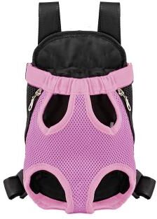 Multisell Products Hub Double Shoulder Breathable Portable Travel Pet Backpack Carrier For Small Dogs & Cats pink xl
