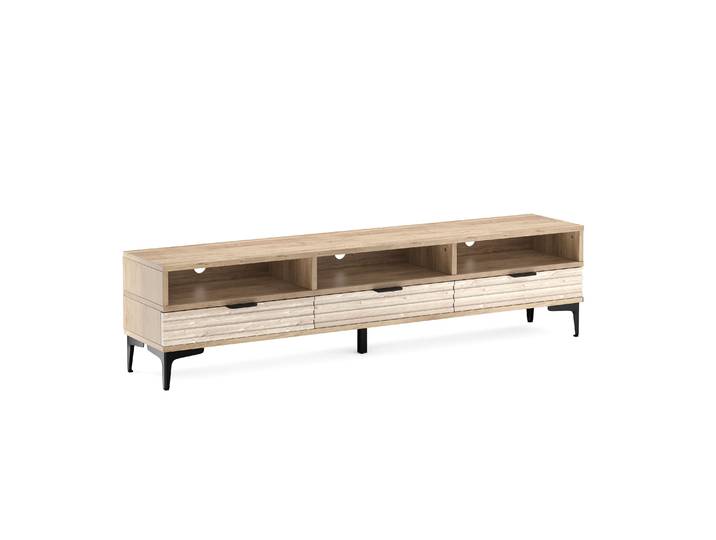 TV Möbel MILES 160 x 32 x 40 cm braun/schwarz