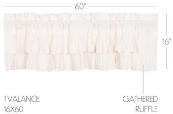 VHC Brands Primitive Kitchen Curtains VHC Star Prairie Swag Star Appliqued - Prairie Swag 36x36x18