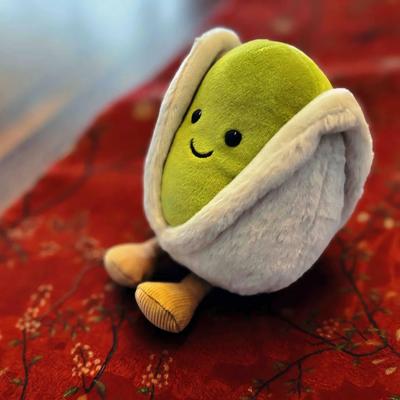 Uplift Essentials Stuffed Pistachio Plush Toy For Desk Decor, Gifting & Everyday Comfort Stuffed Pistachio Plush Toy For Desk Decor, Gifting & Everyday Comfort