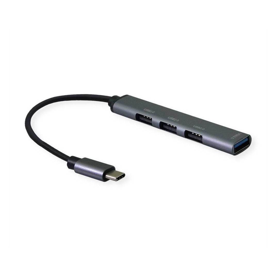Secomp STANDARD USB 2.0 Hub, USB-C Anschluss (USB-C, 4 Ports) (S3017)