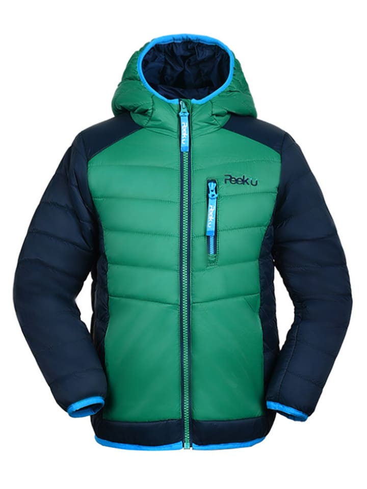 Peek U Ganzjahres-Steppjacke "Caspian" in Grün/ Dunkelblau - 116