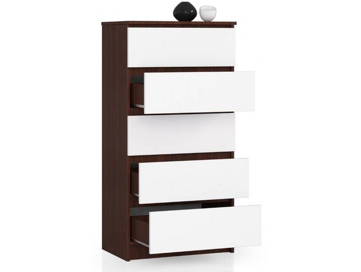 Raumhirsch Furniture Kommode mit 5 Schubladen 60 cm Schrank Sideboard Anrichte, Highboard / Kommode 60 cm, Sideboard Organizer für jeden Raum