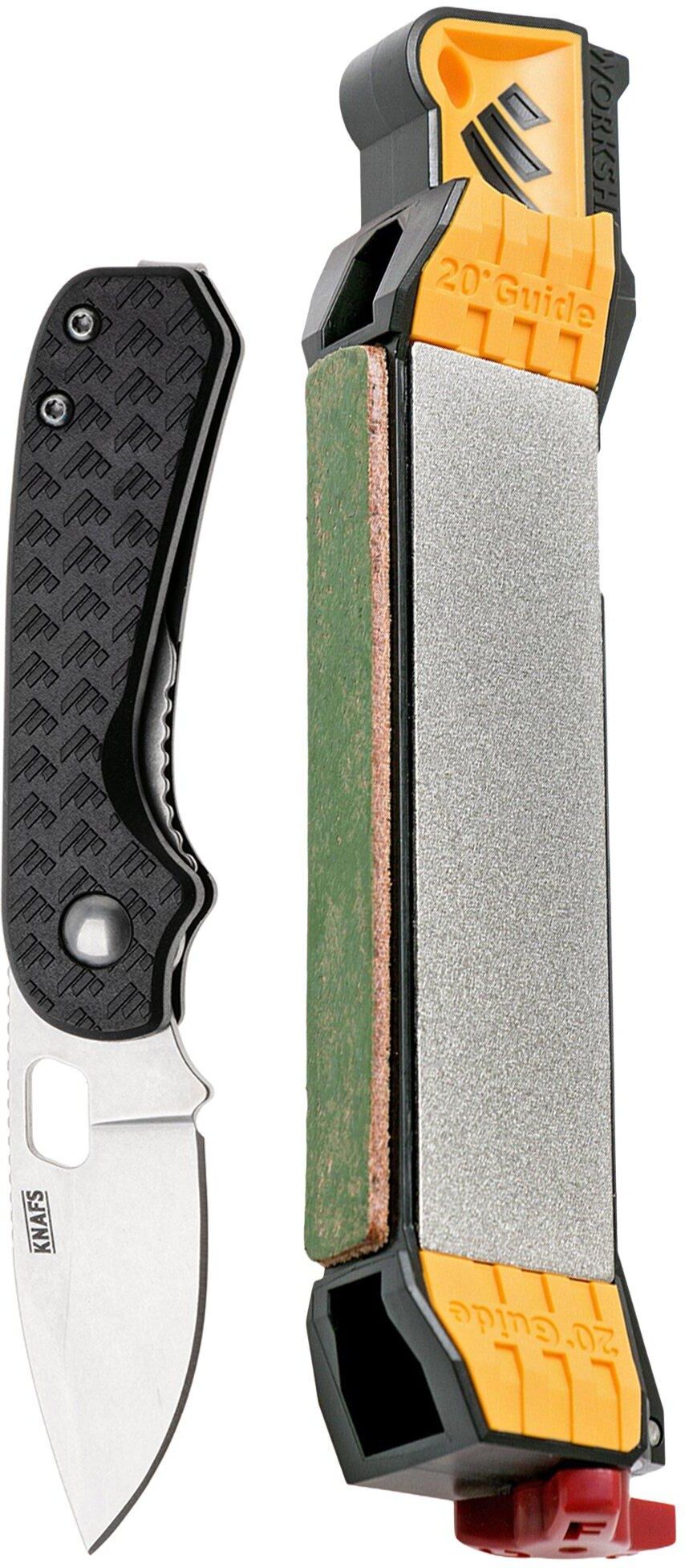 Worksharp Zestaw Work Sharp Guided Field Sharpener x KNAFS Lander 5, nóż składany + ostrzałka do noży
