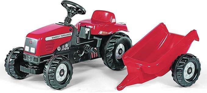 RollyKid Massey Ferguson Tractor met aanhanger, rood