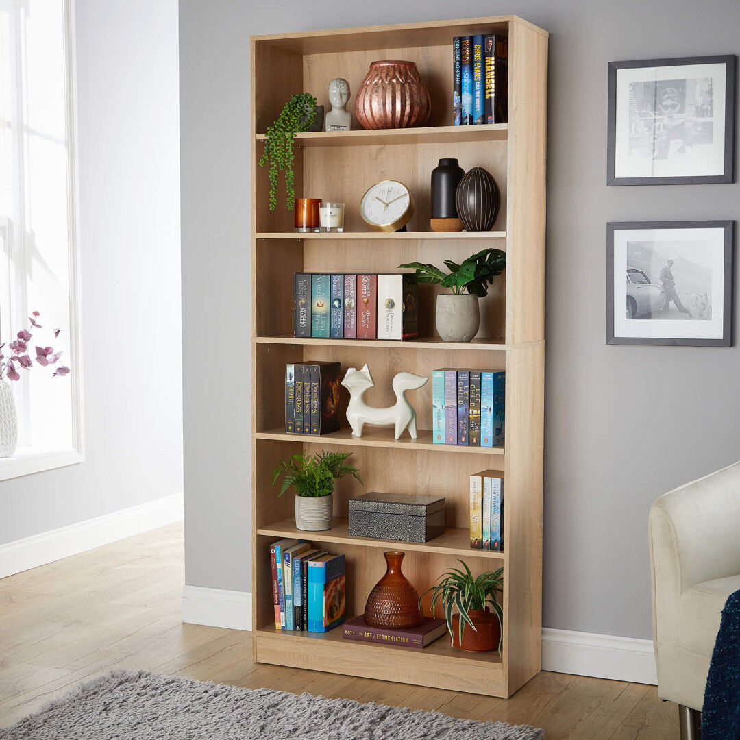 17 Stories Sarahya 180cm H x 78cm W Bookcase Brown 180cm H X 78cm W X 29cm D