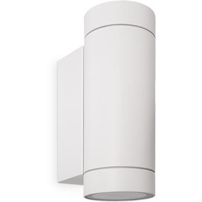 PACO HOME Wandleuchte "LUDOWA", weiß, 2, H: 16,4cm, Leuchten, Up & Down In & Outdoor Aussenleuchte Garten GU10 Aluminium IP54, Wandleuchte