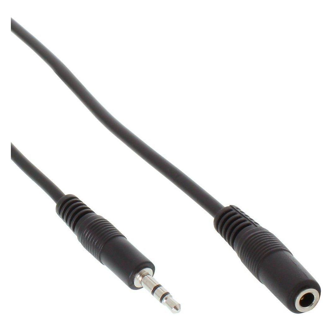 InLine Klinke Verlängerung, 3,5mm Klinke St/Bu, Stereo (10 m, AUX Kabel) (99937)
