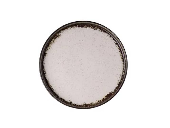 Elegantes 24-teiliges Speiseservice, 100% Porzellan, Weiß & Braun Inklusive Servierteller, Schüsseln & Dessertteller Mikrowellen- und spülmaschinengeeignet