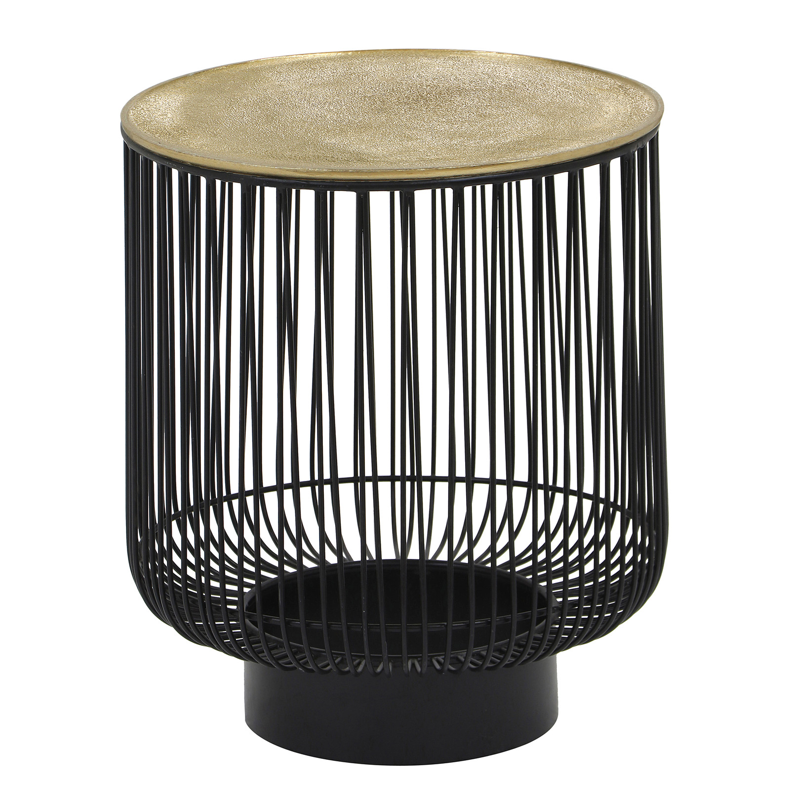 home24 Bijzettafel Kahko type B, rond, goud