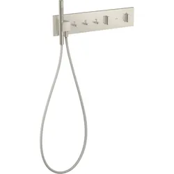 hansgrohe AXOR ShowerComposition Thermostatmodul Select, 3 Verbraucher, 540/110, 12572800, Farbe: Edelstahl-Optik