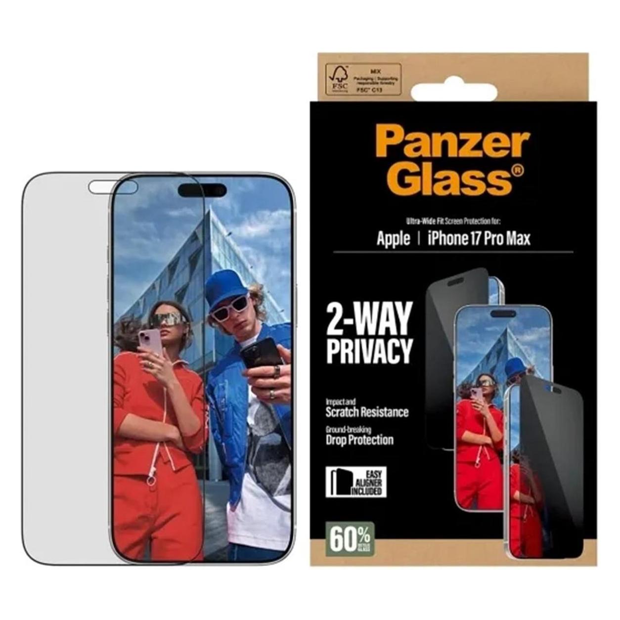 PanzerGlass Privacy Displayschutz (1 Stk., Apple iPhone 17 Pro Max) (PG75492)