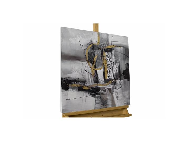 Kunstloft Acrylbild Handgemalt 60/60 cm, Grau, Holz, 60x60 cm, handgemalt, Bilder & Rahmen, Bilder, Leinwandbilder