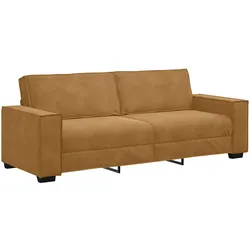 vidaXL 3-Sitzer-Sofa Braun 220x78x84 cm Samt