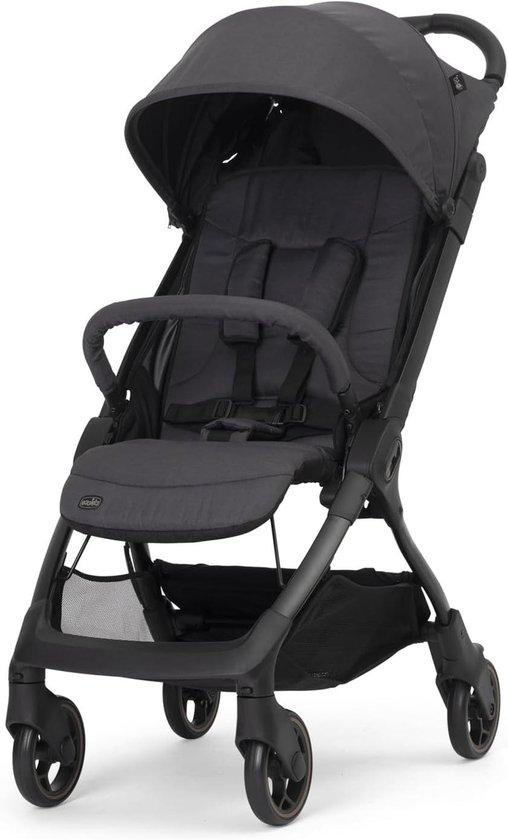 Leichter Kinderwagen - Kompakter Reisebuggy - Ideal für Reisen mit Kindern - Faltbar mit einer Hand - Ab Geburt - Schwarz
