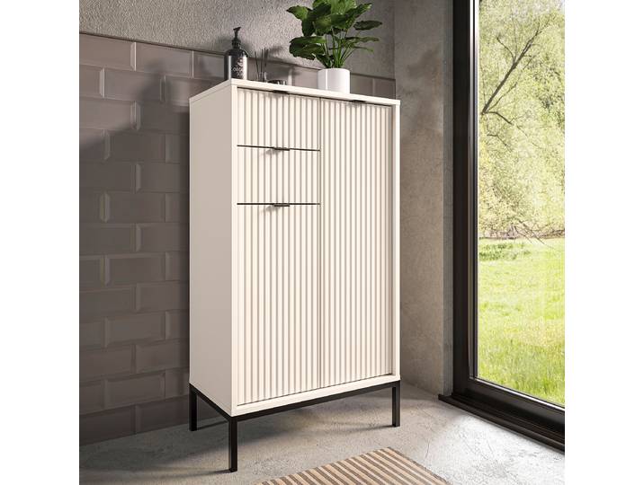 Armoire midi 60 x 106 x 32cm Beige/Cachemire