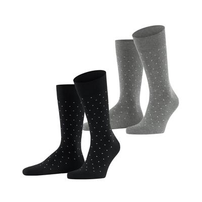 Socken ESPRIT "Fine Dot", Herren, Gr. 43-46, schwarz-weiß (marine), Baumwollmischung, gepunktet, normal, Socken Socken, gepunktet, geripptes Bündchen, Baumwoll-Mix