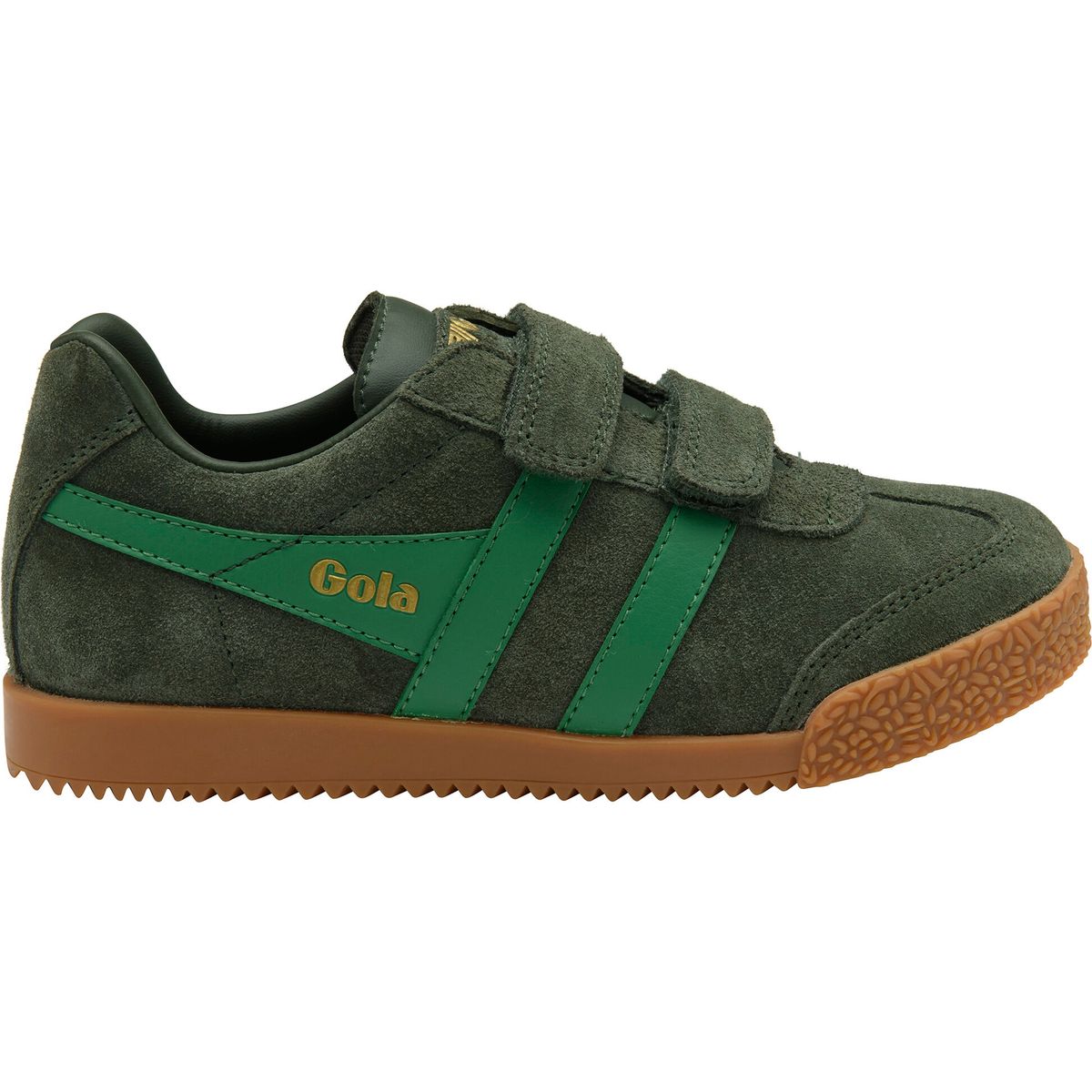 Gola Harrier Strap Sneaker Kids dark khaki/emerald (NN) 34 CKA192-NN-34-darkkhakiemerald