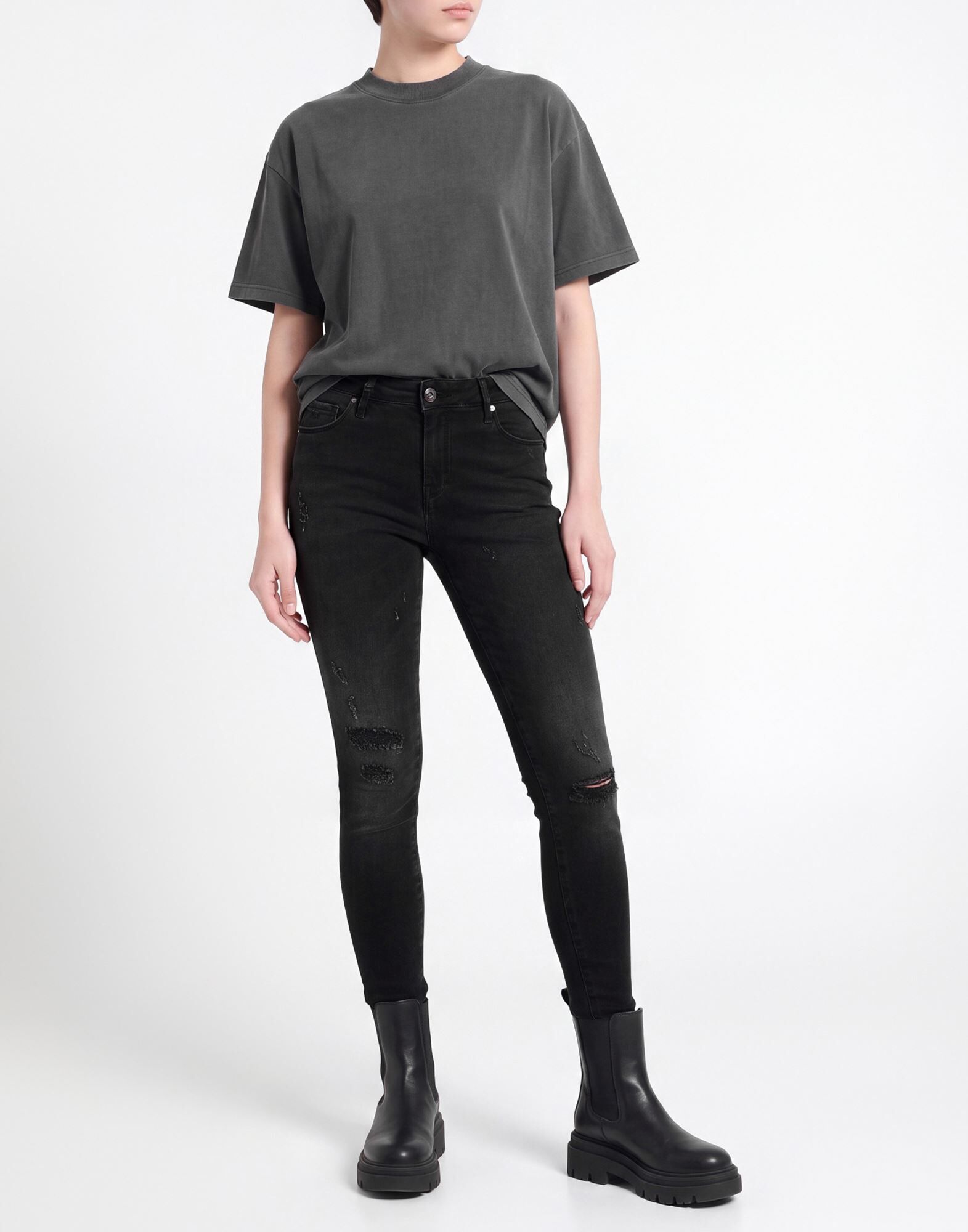 Tramarossa Pantalones vaqueros Mujer Negro 25,27 Mujer