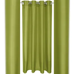 Arsvita Blickdichte Grüne Gardine Alessia mit Ösen (Ø4cm) in 140x175cm (BxL), in vielen Größen Farben