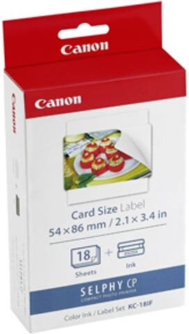 Canon KC-18IF Tinteiro cores + 18 folhas autocolantes ( 7741A001)