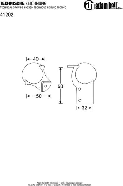 Adam Hall 41202 Ball Corner medium
