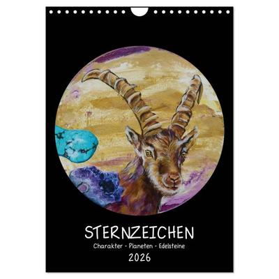 Sternzeichen - Charakter - Planeten - Edelsteine (Wandkalender 2026 DIN A4 hoch), CALVENDO Monatskalender