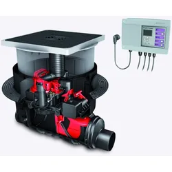 KESSEL 24100S - Rückstaupumpanlage Pumpfix F Komfort DN 100 für Bodenplatte - schwarze Abdeckung