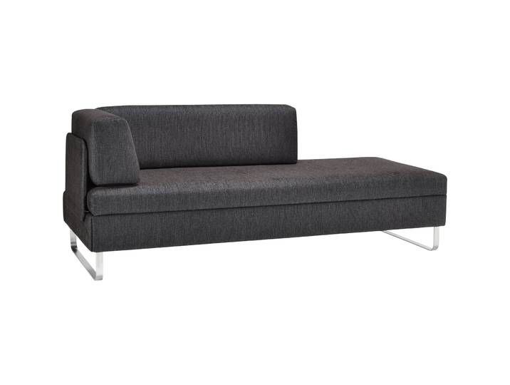 SWISS PLUS Bettsofa Bed for Living Singolo Schwarz Stoff B 205 T 85 cm Verstellbare Lehne/Verstellbare Stütze - Material: Stoff, Metall - Möbel
