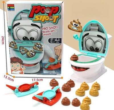 Inspire Curations Funny Flushing Toilet Trick Toy Interactive Party Board Game For Kids And Family Fun poop Shot