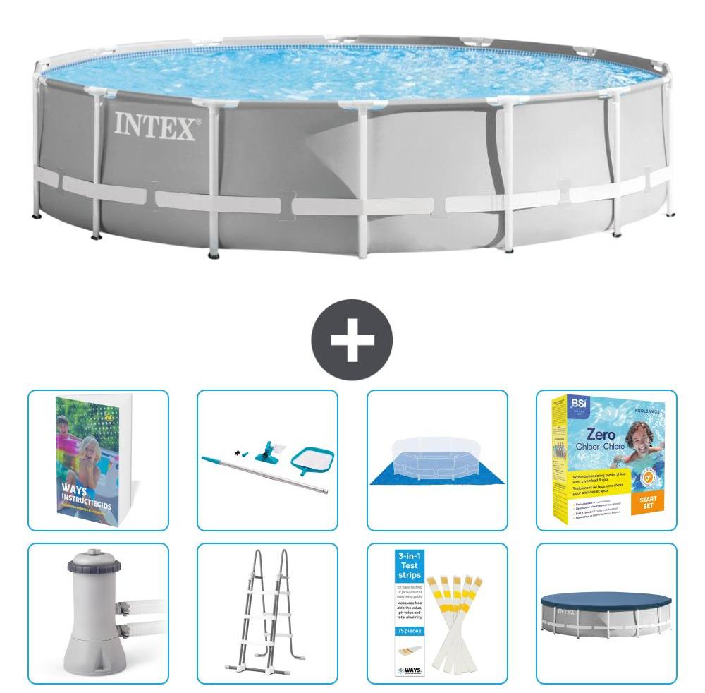 Prism Frame Pool Rund - 427x107 cm - 7-teilig S550
