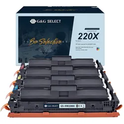4 G&G Select Toner kompatibel zu HP 220X schwarz, cyan, magenta, gelb