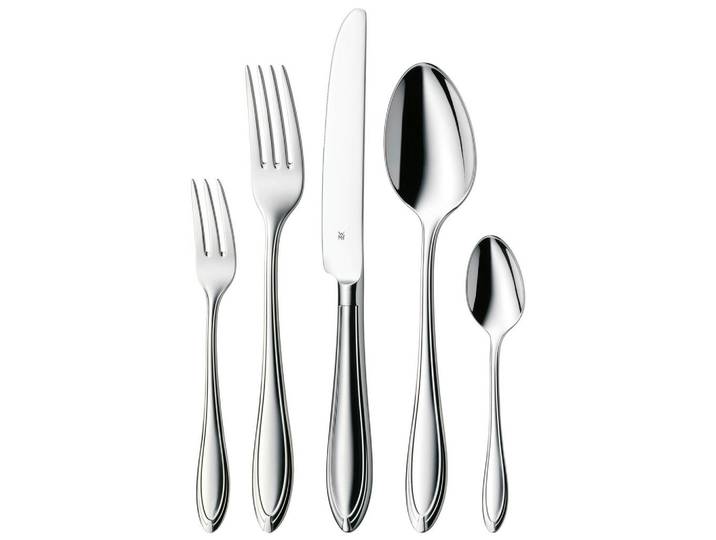 WMF Besteckset, Edelstahlfarben, Metall, 60-teilig, rostfrei, Besteck, Besteck-Sets