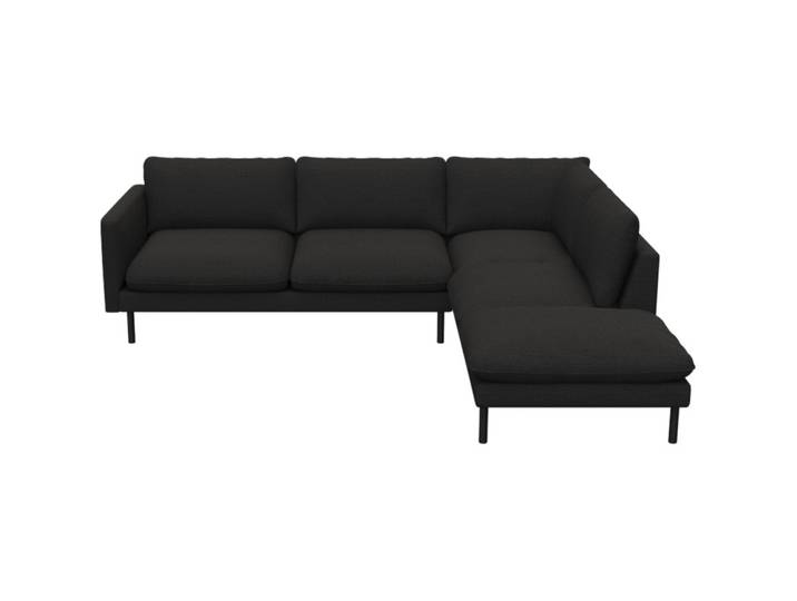 Sofa Valentino Stoff dunkelgrau B 222 T 262 cm