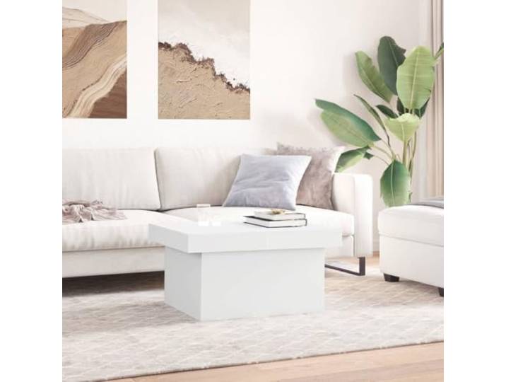 KTHLBRH Couchtisch weiß 100 x 55 x 40 cm Holz mehrschichtig Gleitfläche, großer versteckter Raum, glatte Oberfläche, feuchtigkeitsbeständig