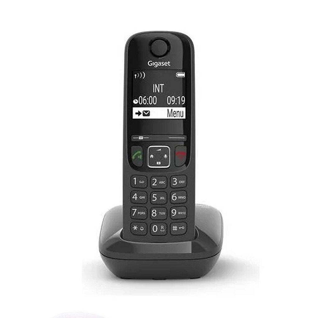 Gigaset AS690R DECT-telefoon met headset en nummerherkenning, zwart