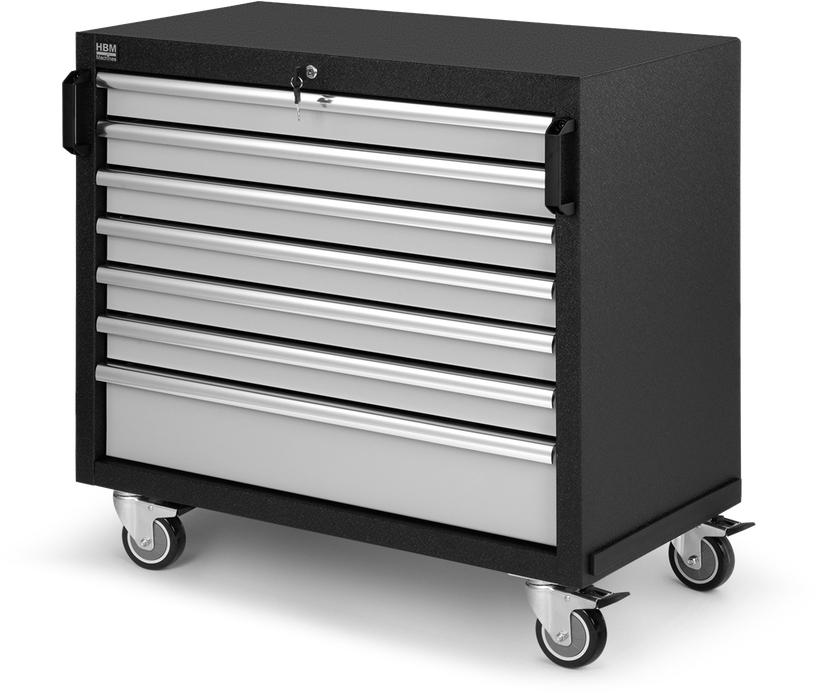 HBM carrello porta attrezzi professionale largo 7 cassetti per l'arredamento dell'officina