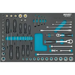 HAZET Steckschlüssel-Satz TORX® Doppel-Ringschlüssel Steckschlüssel usw. Einlage 75-teilig - 163-53/75
