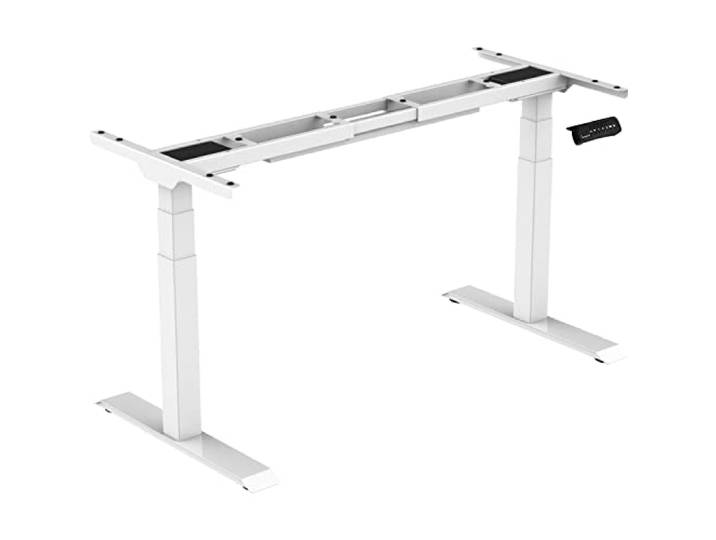 ESMART EZX-132W elektrisches Steh-Sitz-Schreibtischgestell Weiß, Höhe 58–123 cm, Dual-Motor, 3 Speicherplätze, Aktivitätserinnerung, schnelle Montage, für eigene Tischplatte