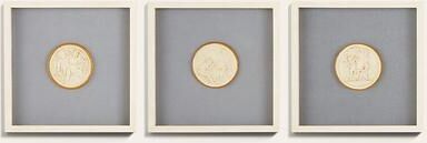Valenti Framed Intaglio Art - Gray Blue - Musician - Ballard Designs