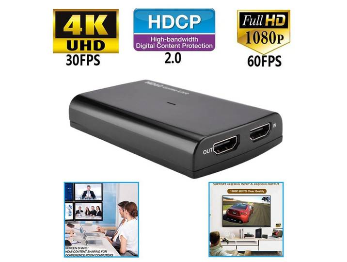 Bolwins I13D USB 3.0 HDMI Video Game Capture Recorder Videoaufnahme Rekorder Netzwerk-Videorecorder (1080p Full-HD-Aufnahme, HDMI-Pass-Through)