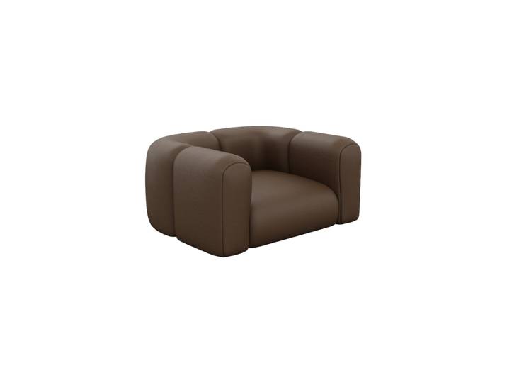 Echtleder Design Loungesessel „Terranova“ Echtleder Dark Brown BLOOMINGLOFT Collection